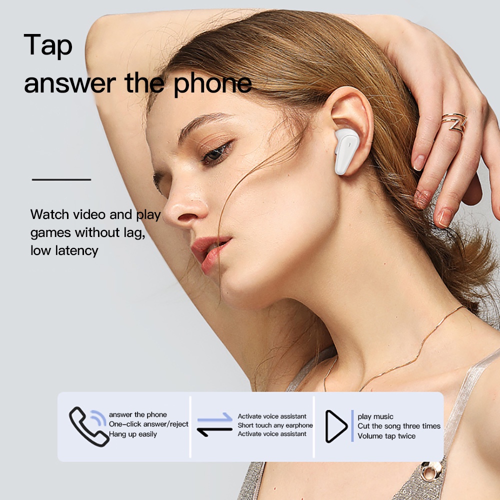 (100% orignial Lenovo, Yang palsu kalah sepuluh)Lenovo XT95 TWS Earbud Mini Slim Headset Bluetooth 5.0 / Earphone AI Kontrol Sentuh Bass Stereo