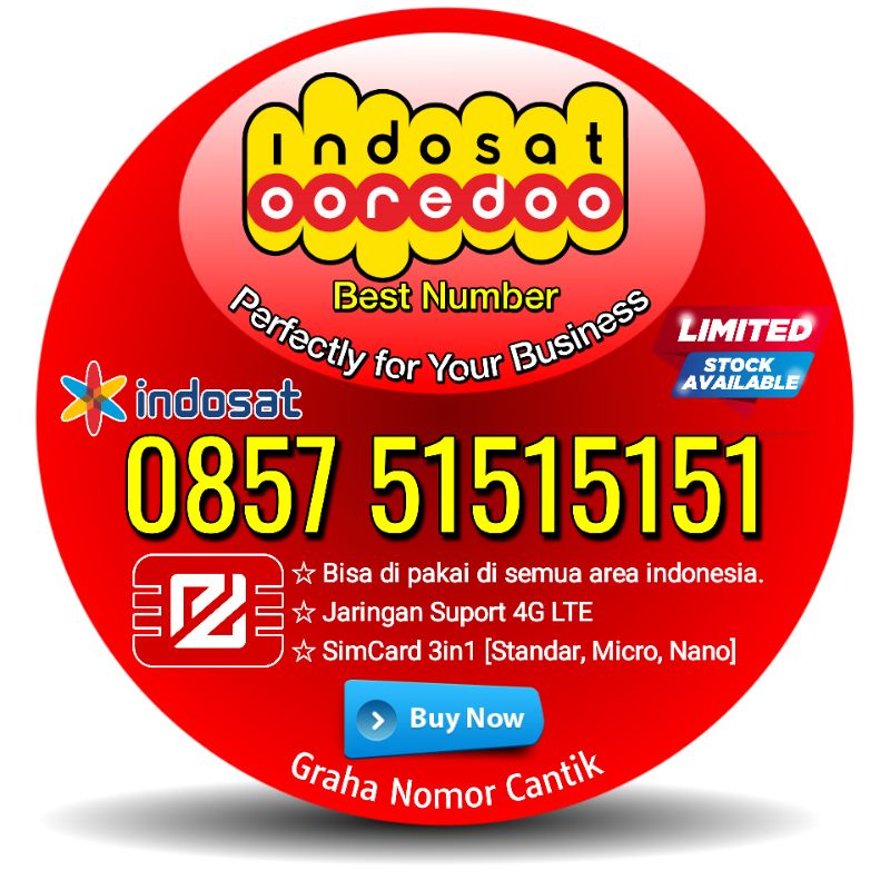 Nomor Cantik Kuartet AbAbAbAb 51515151 - Nomor Cantik Indosat IM3 51515151