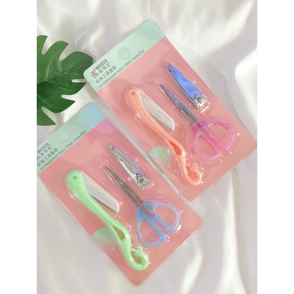 MANICURE PEDICURE  SET PERAPI ALIS PISAU ALIS + GUNTING KUKU + GUNTING IMPORT