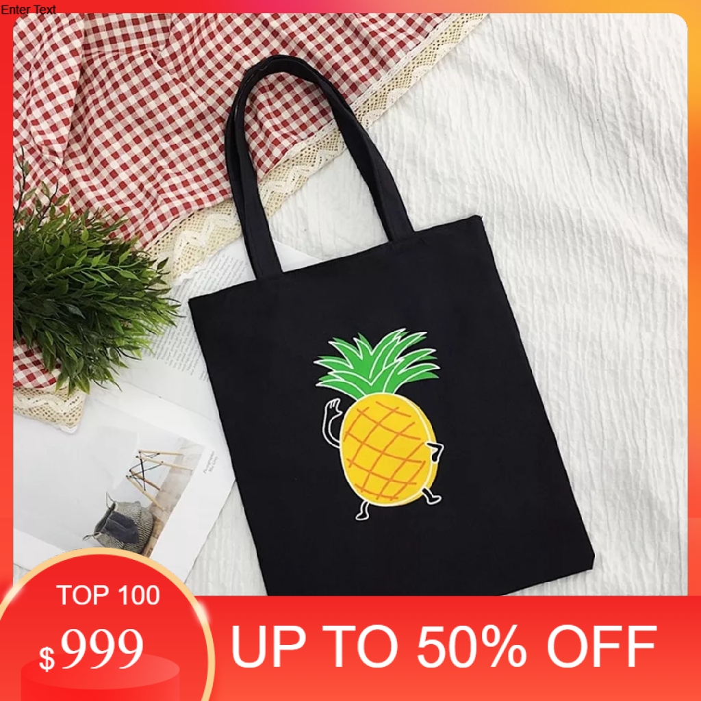 Pineapple Tas Tote Bag Resleting Tas Totebag Wanita