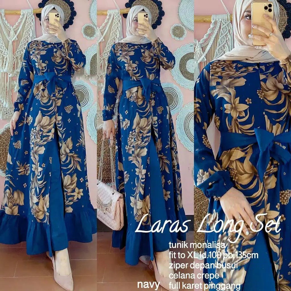 Laras Set Setelan Baju Muslim Waita 2in1 Pakaian Wanita