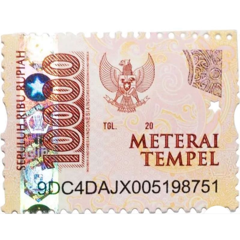 

materai 10000 asli