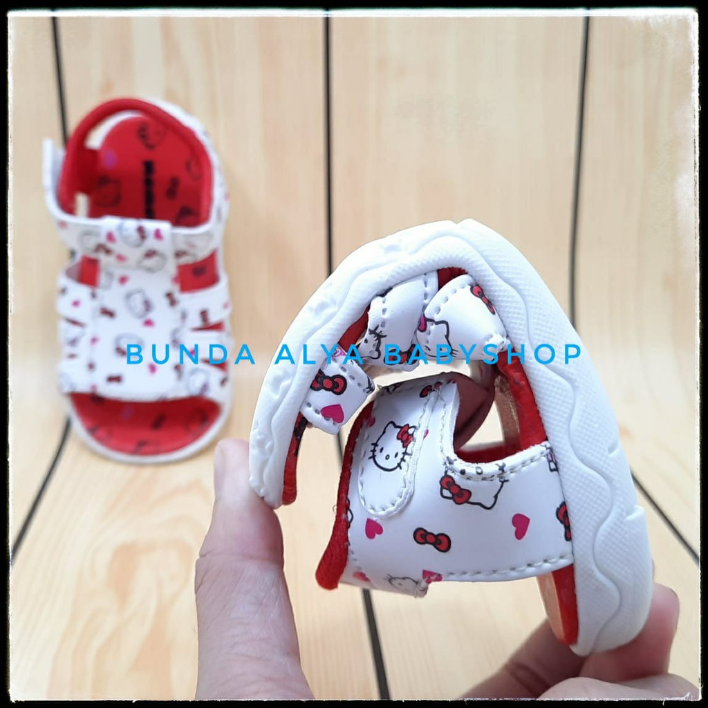 Sendal Anak Perempuan Usia 8 Bulan 1 2 Tahun Size 22 - 25 MERAH - Sepatu Sandal Anak Cewek Karet AntiSlip Alas Karet