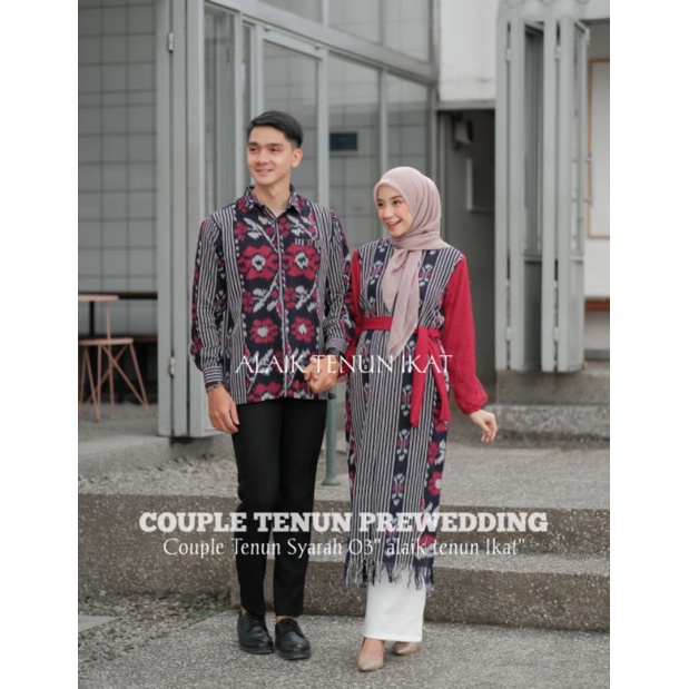 BAJU TENUN SYARAH 03 ( KEMEJA DAN DRESS / COUPLE)