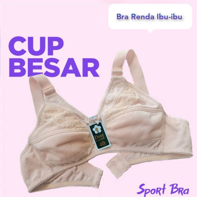 Sport Bra Desy Cup Besar Bahan Halus&amp;Lembut.