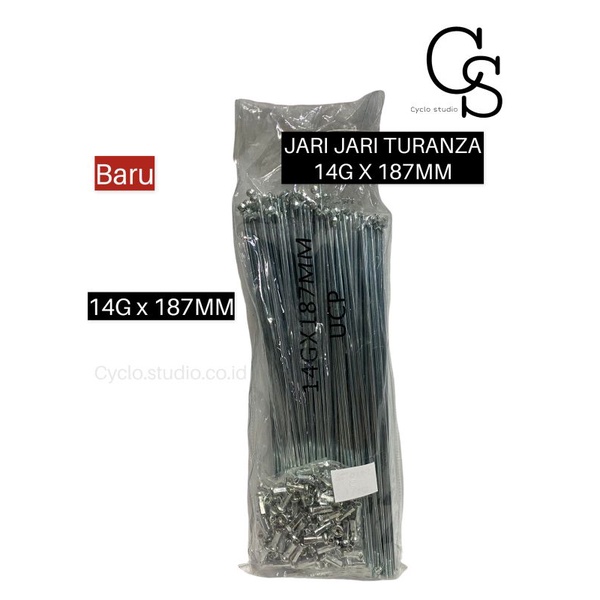 Spoke Ruji Jari Jari  Sepeda 20 inch Turanza Panjang 187mm Chrome