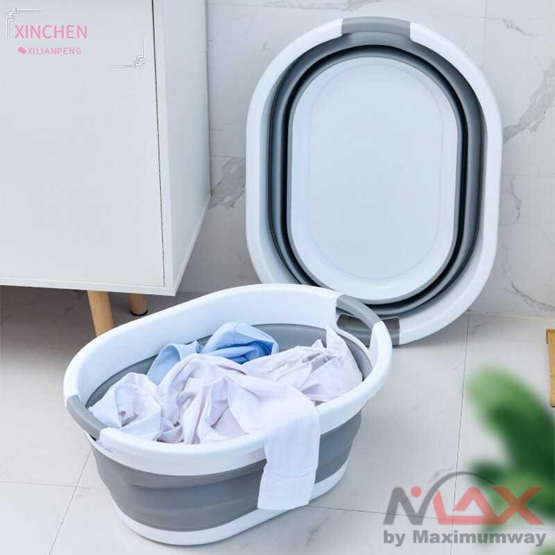 Ember Air XINCHEN Baskom Ember Lipat Laundry Bucket Foldable 24L - MX061 Warna Gray