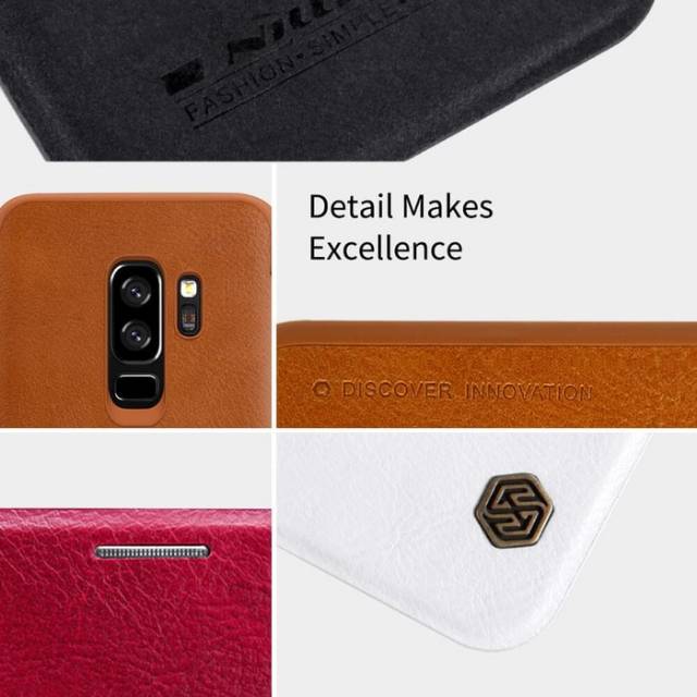 nillkin qin leather samsung galaxy S9 PLUS flip cover case casing kulit