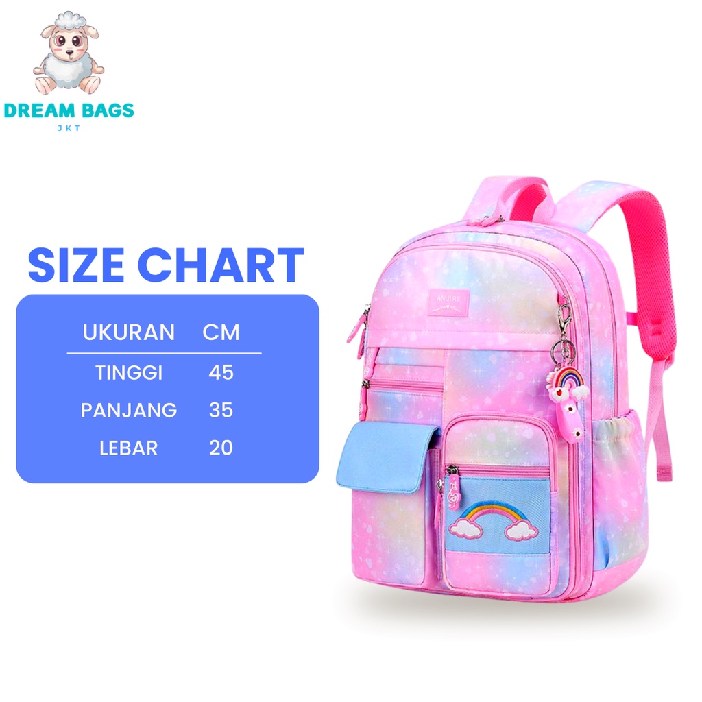 Dream Bags Tas Anak Perempuan Remaja DB-CS042 Tas Remaja Tas Sekolah Ransel Remaja Perempuan