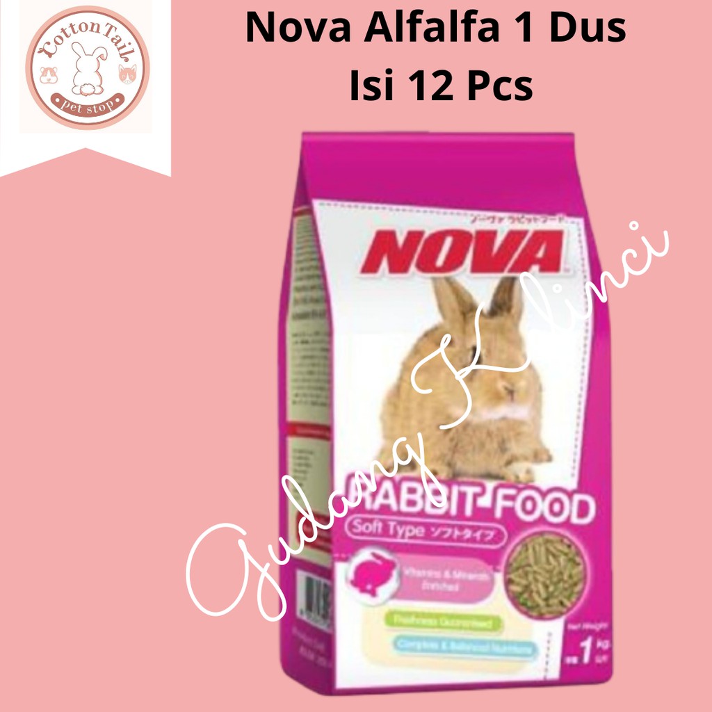 Makanan Kelinci Nova/Nova Rabbit Food 1 Dus Isi 12Pcs KHUSUS EKSPEDISI