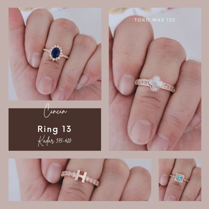 WAJIB TANYA STOK Realpic Cincin Emas Asli Kadar 375-420 | Ring 13 | Part 3