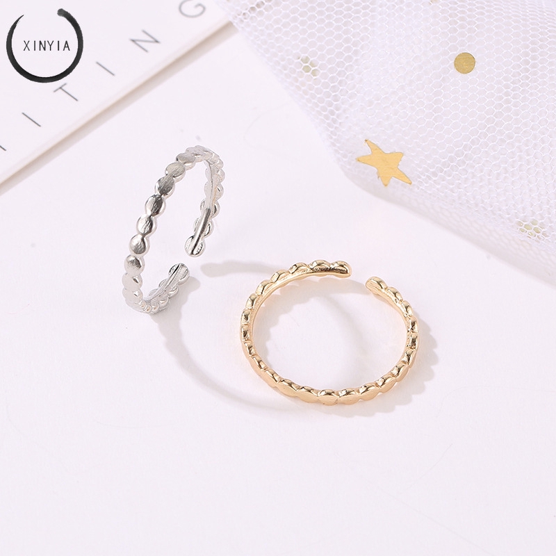 Pembukaan Cincin Charms Gelombang Versi Korea Adjustable Jewelry