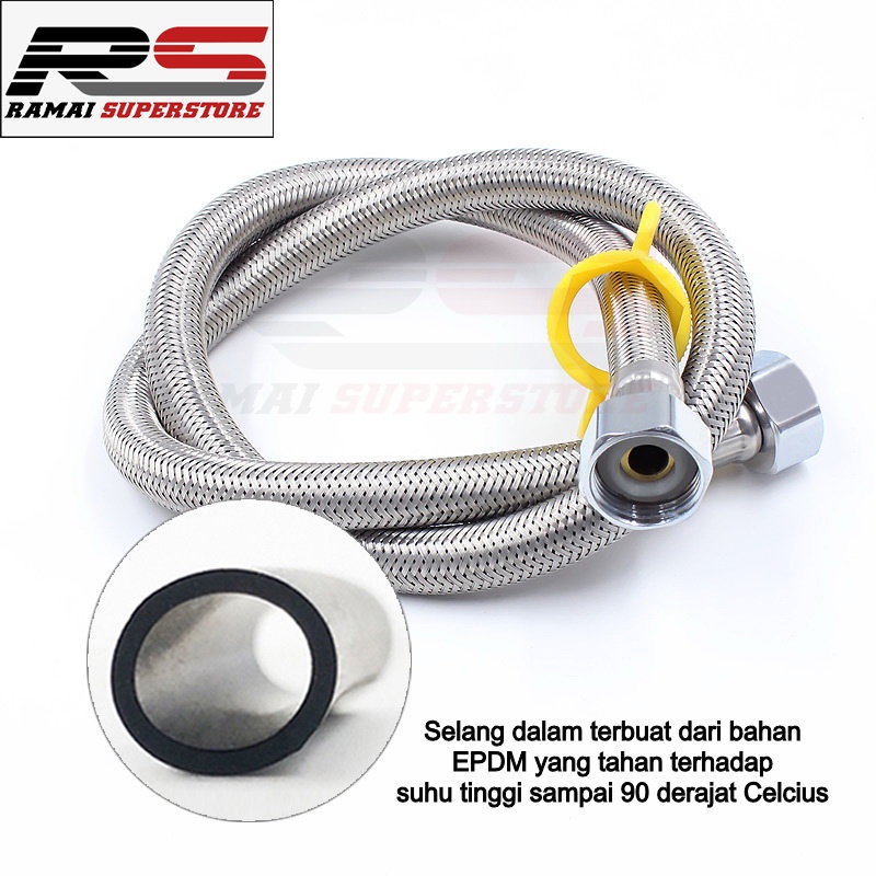 Selang Shower Fleksibel Hose 304 Stainless Steel