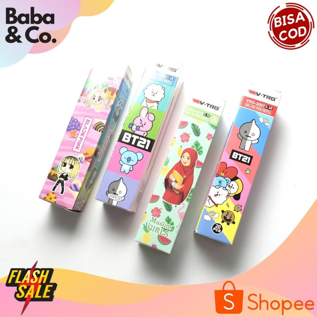 

ISI PEN GEL MURAH 0.38 ISI 20 PCS 1 BOX BOLPEN GEL PEN MURAH PULPEN UNIK ALAT TULIS KANTOR SEKOLAH