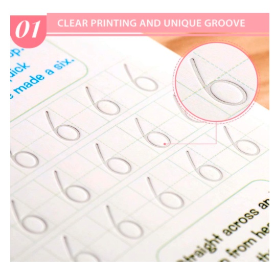 

4pcs Sank Magic Practice Copybook for Kids - The Print Handwiriting Workbook-Reusable Writing Practice Book