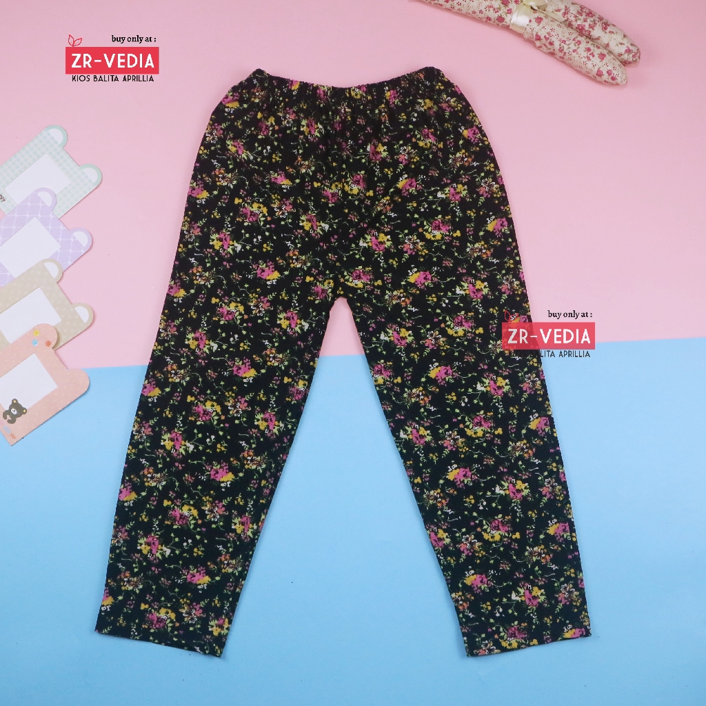 (Motif) Legging Aldys uk 9-10 Tahun / Leging Anak Perempuan Grosir Celana Panjang Cewek Batik Bunga