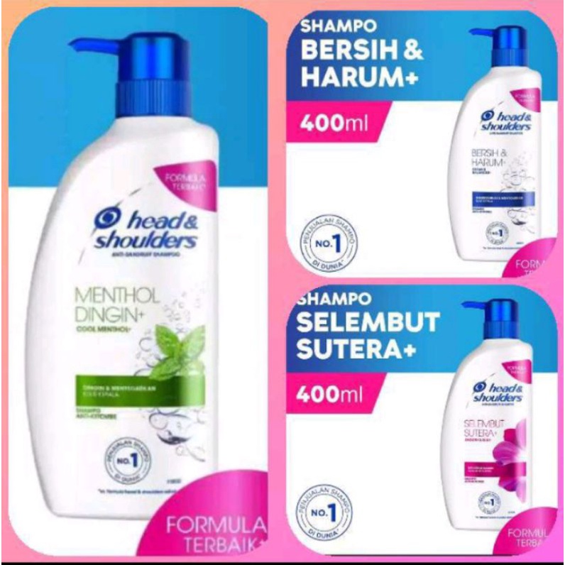 Shampoo Head &amp; Shoulders pump 850 ml - 400ml