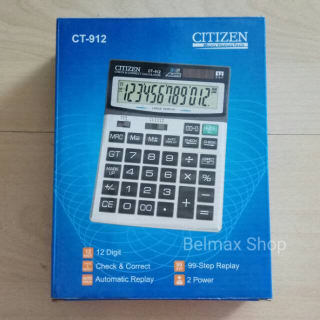

Kalkulator Citizen Besar CT-912 Dual Power