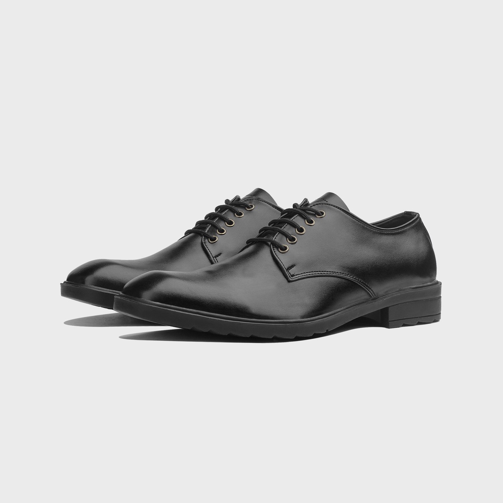 Vermelon Black | Sepatu Oxford Pantofel Formal Kasual Kerja Kuliah Pria/Cowok/Men Ori Lokal | FORIND x Erabor