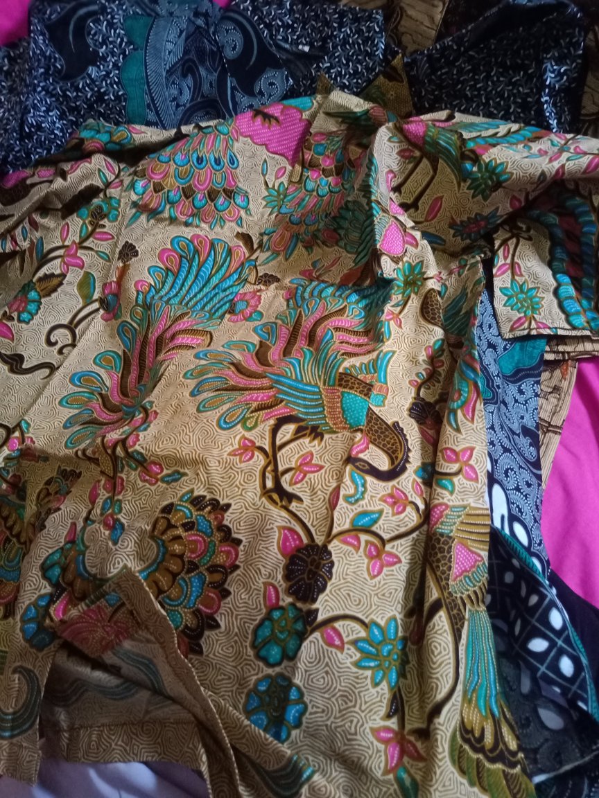 Batik Kalongan Hrb026 Kenongo Kemeja Hem Pendek Padi Pekalongan 33