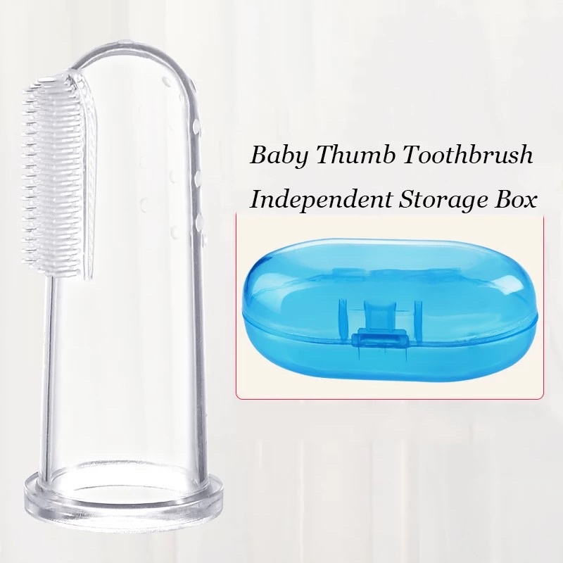 BARU! sikat gigi bayi silikon dengan kotak/ baby silicon tooth brush/lentur