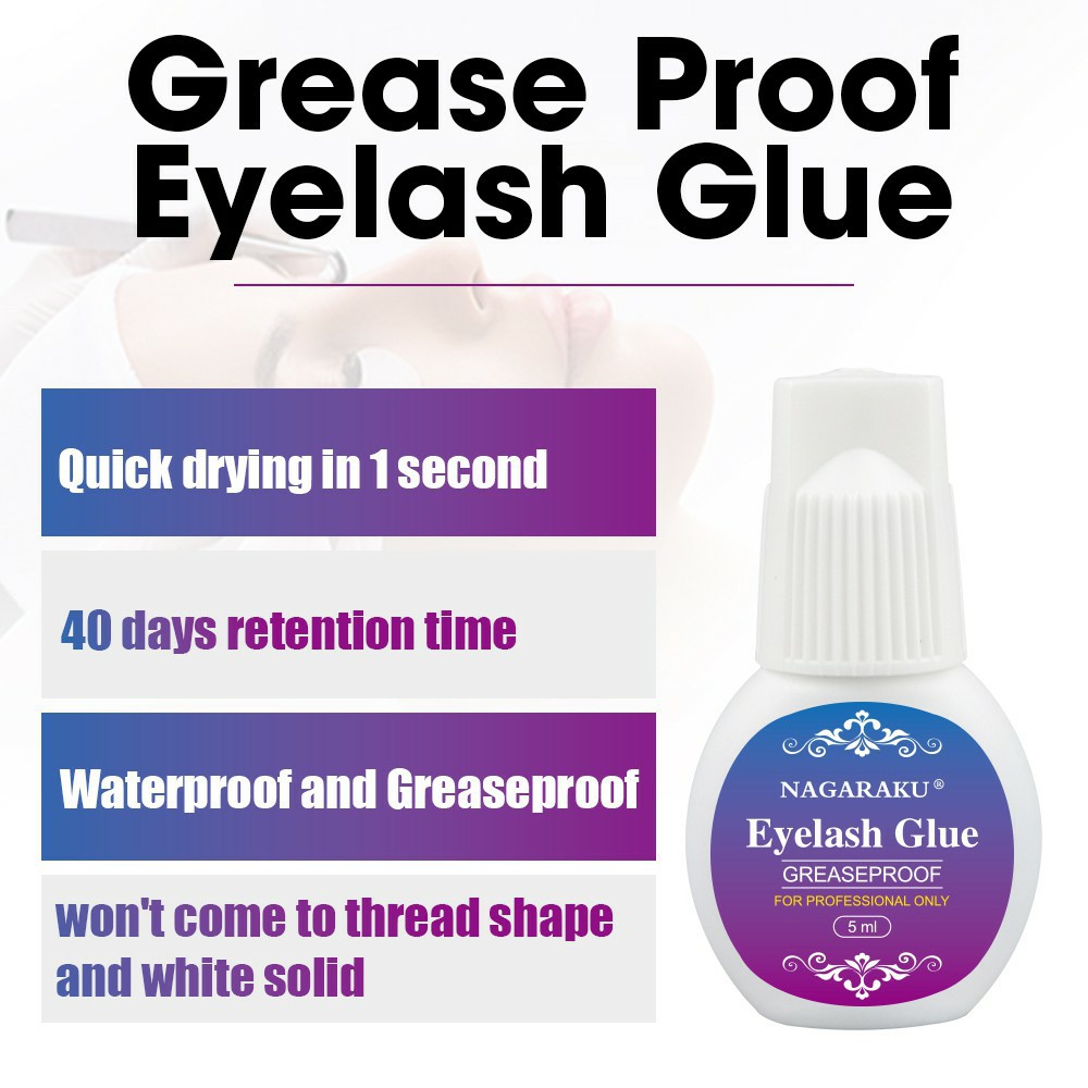 NAGARAKU Eyelash Extension Glue Lem Bulu Mata Tidak Berbau Waterproof Cepat Kering