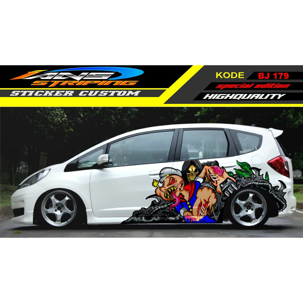 STICKER HONDA JAZZ POPEY / STICKER HONDA JAZZ / STICKER DECAL MOBIL JAZZ / DECAL STICKER MOBIL HONDA