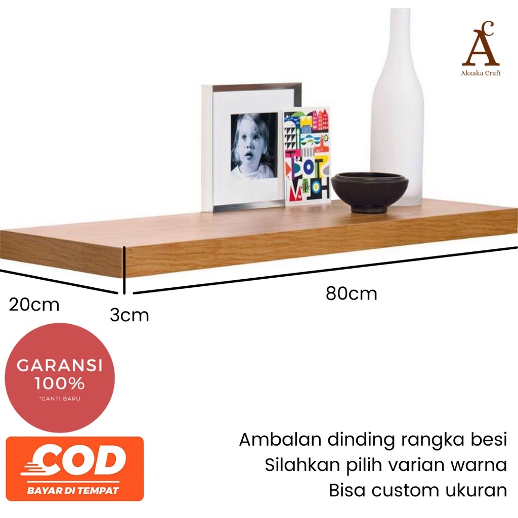 Ambalan kayu rak dinding Ambalan rak dinding dapur Papan rak dinding JUMBO