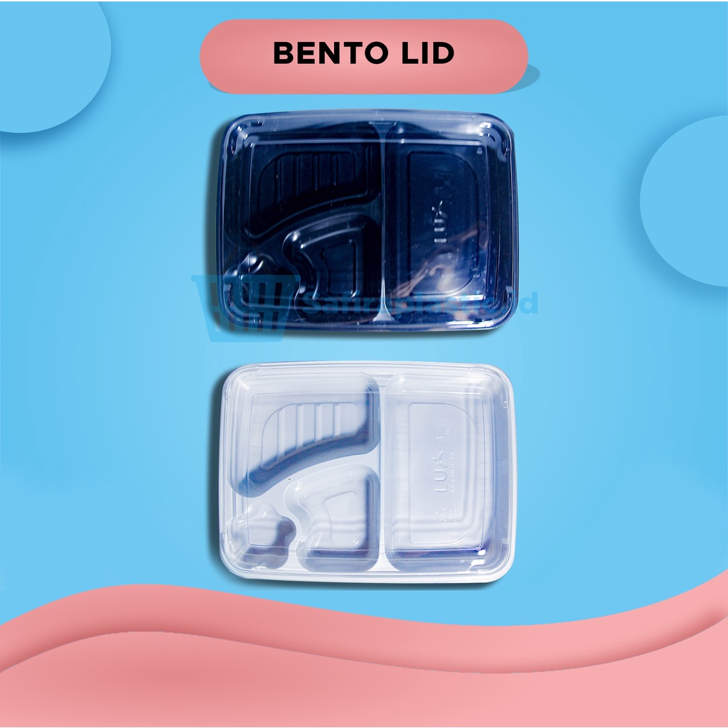 Mika Bento Merk LUX Hitam | Kotak Makan Nasi Bento Hitam 50pcs