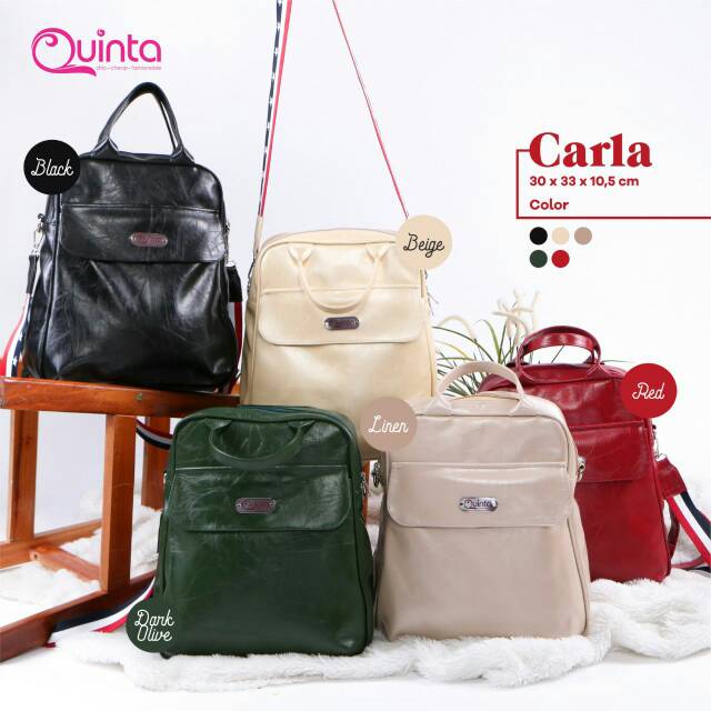 Carla Backpack 3in1 Tas Ransel multifungsi original by Quinta
