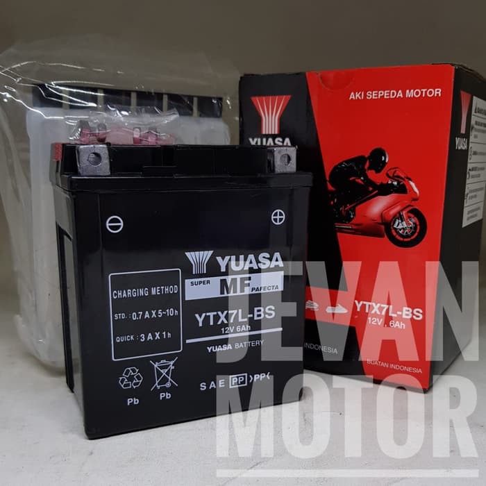Promo Yuasa Battery YTX7L-BS / Accu Yuasa YTX7L-BS / Aki Kering TERMURAH