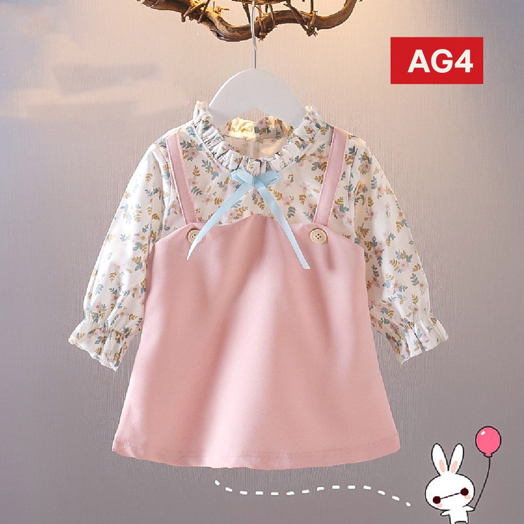 LAPAGO - Dress Gaun Anak Bayi Perempuan Import Motif Elegan Cantik 2022 usia 6 bulan - 3 Thn Type AG