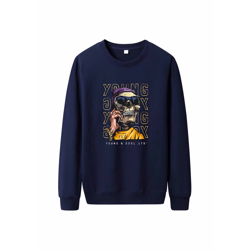 Sweater Pria Young And Cool Crewneck Pria M - XXL