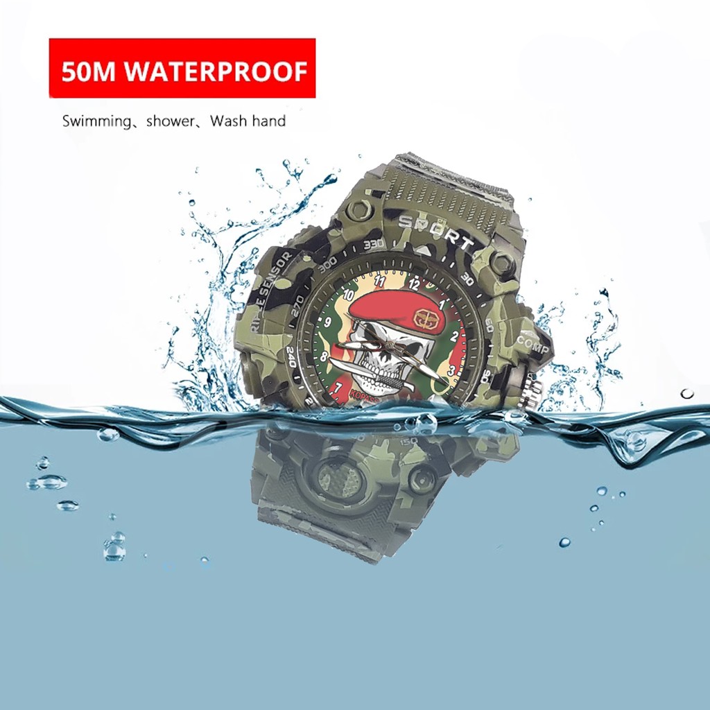 {Istimewa} Jam Tangan KOPASUS (KOMANDO PASUKAN KHUSUS) -Hijau Army Water Resistant