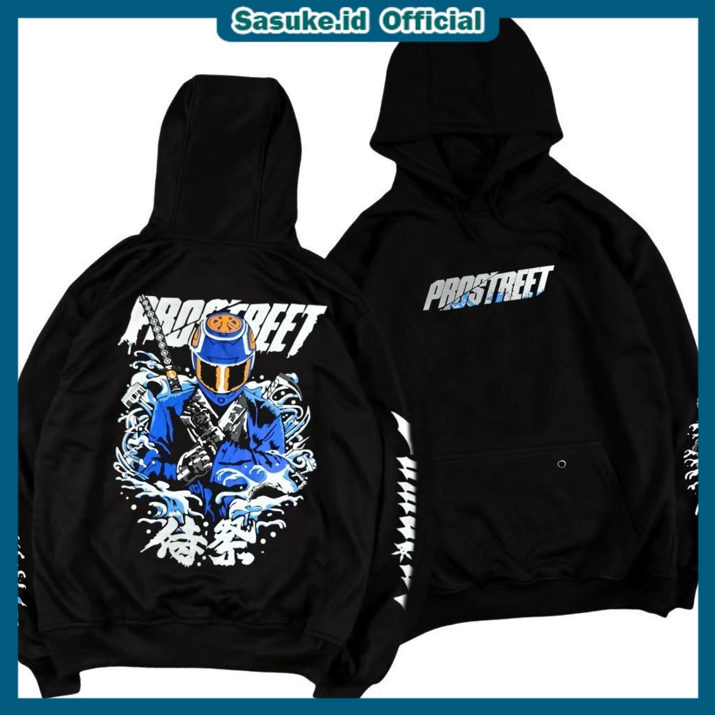 HOODIE PROSTREET BLOOD FLOWER V2 NEW SAMURAI BIRU / HOODIE PRIA PROSTREET HITAM / HOODIE RACING RIDERS DISTRO / SUITER PROSTREET JAKET SUNMORIDE PRIA SIZE INDO