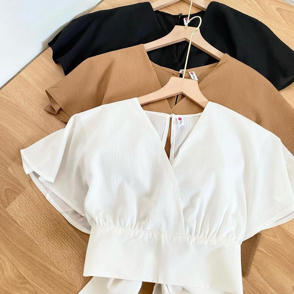 Special Price BOW BACK CARDIE OUTERWEAR ROMPI LENGAN PENDEK BATWING TALI PITA CARDIGAN WANITA REMAJA