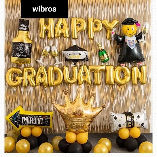 dekorasi kelulusan sekolah graduation decoration banner