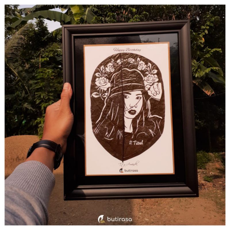 Kerajinan Buat Hantaran,Lamaran,Tunangan Seketsa bahan daun Coklat