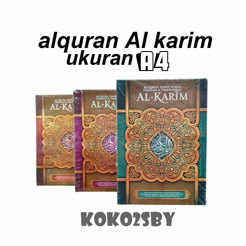 ALQURAN TERJEMAH AL KARIM ALQURAN TAJWID WARNA UKURAN A4