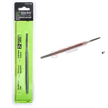 TEKIRO Kikir Gergaji Kayu Segitiga 4 Inch - Slim Taper Files