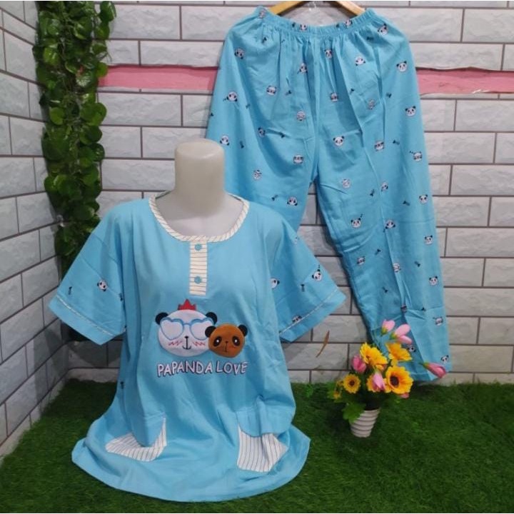 BAJU TIDUR TESSA CP JUMBO// BAJU TIDUR LENGAN PENDEK CELANA PANJANG XXL