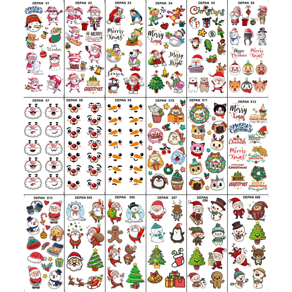 

Edible Stamp Natal Christmas 1 - Sticker Makanan Natal Christmas