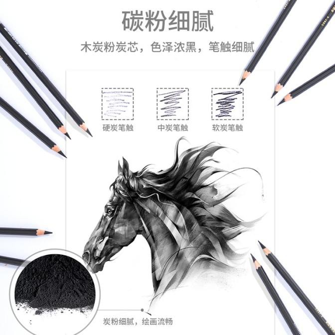 

(PERALATAN MENGGAMBAR) DELI PENCIL SKETCH / SET PENSIL MENGGAMBAR 12PCS UKURAN BERAGAM S9997A PROMO