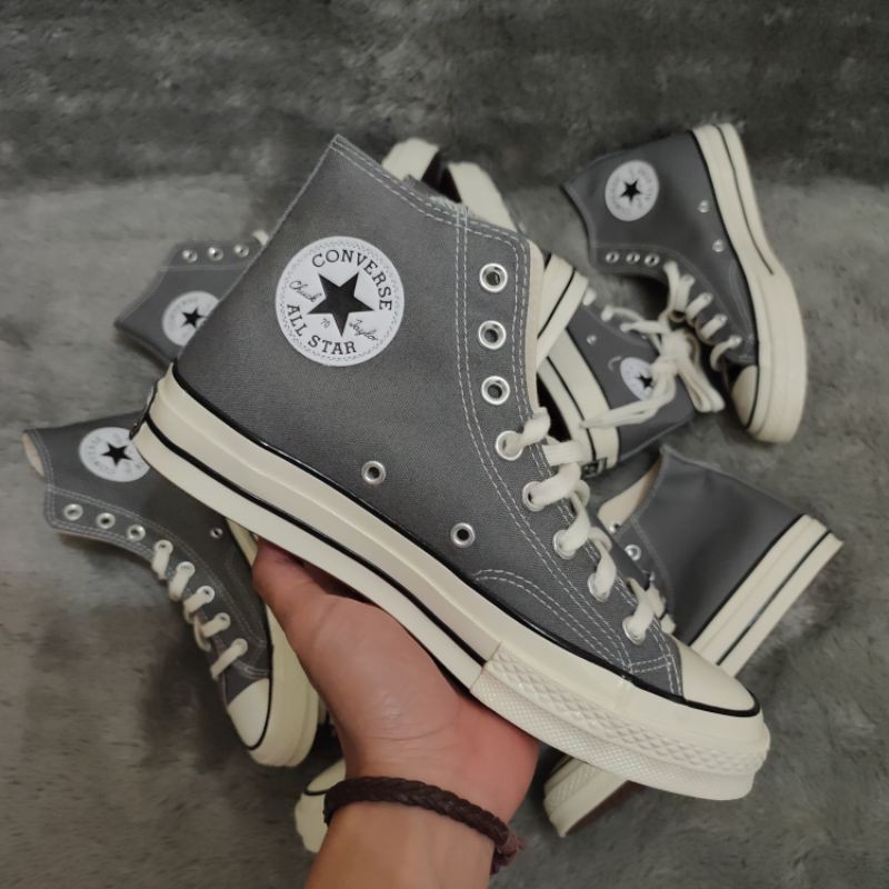 converse grey high cut
