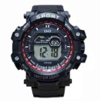 COD Bayar Ditempat Jam Tangan Pria Sporty Q&amp;Q Digital Rubber QQ001