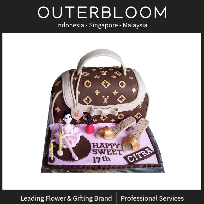

Kue Ulang Tahun Karakter - LV Designer Handbag Cake