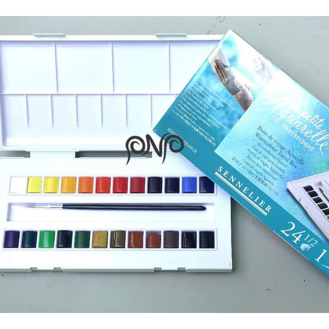 

HOT SALE Sennelier Aquarelle Watercolor Set 24 Watercolour Pocket 24 Warna