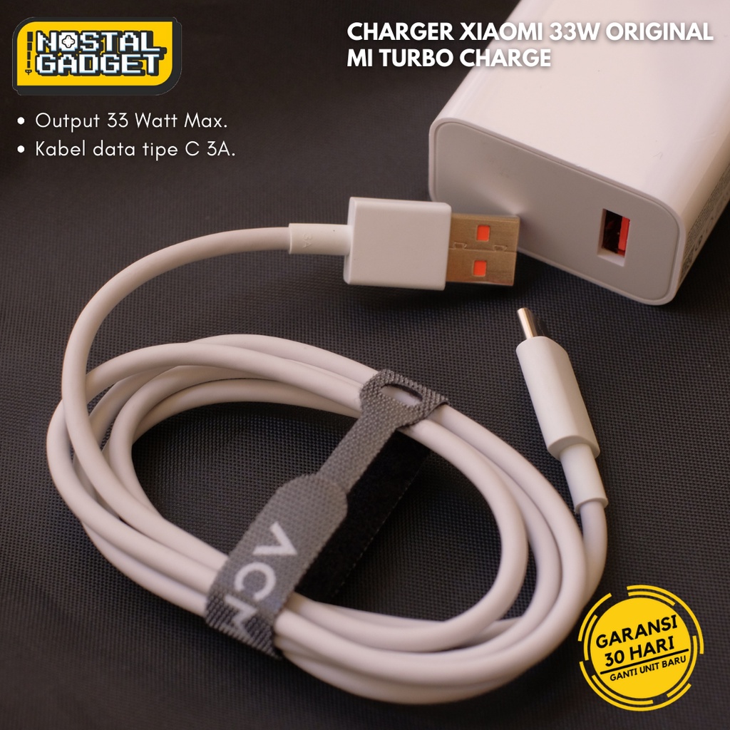 Charger Xiaomi Redmi Note 10 Poco X3 M3 M4 Pro 33W Turbo Charge Original Copotan