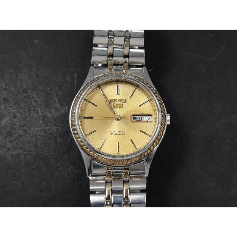 Seiko 5 7009-3070 Arabic Date Dual tone Automatic Watch