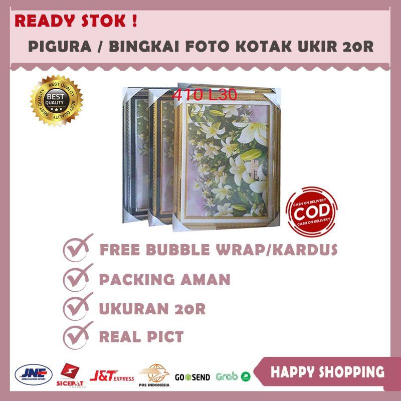 Pigura Foto Kotak Ukir uk 20R